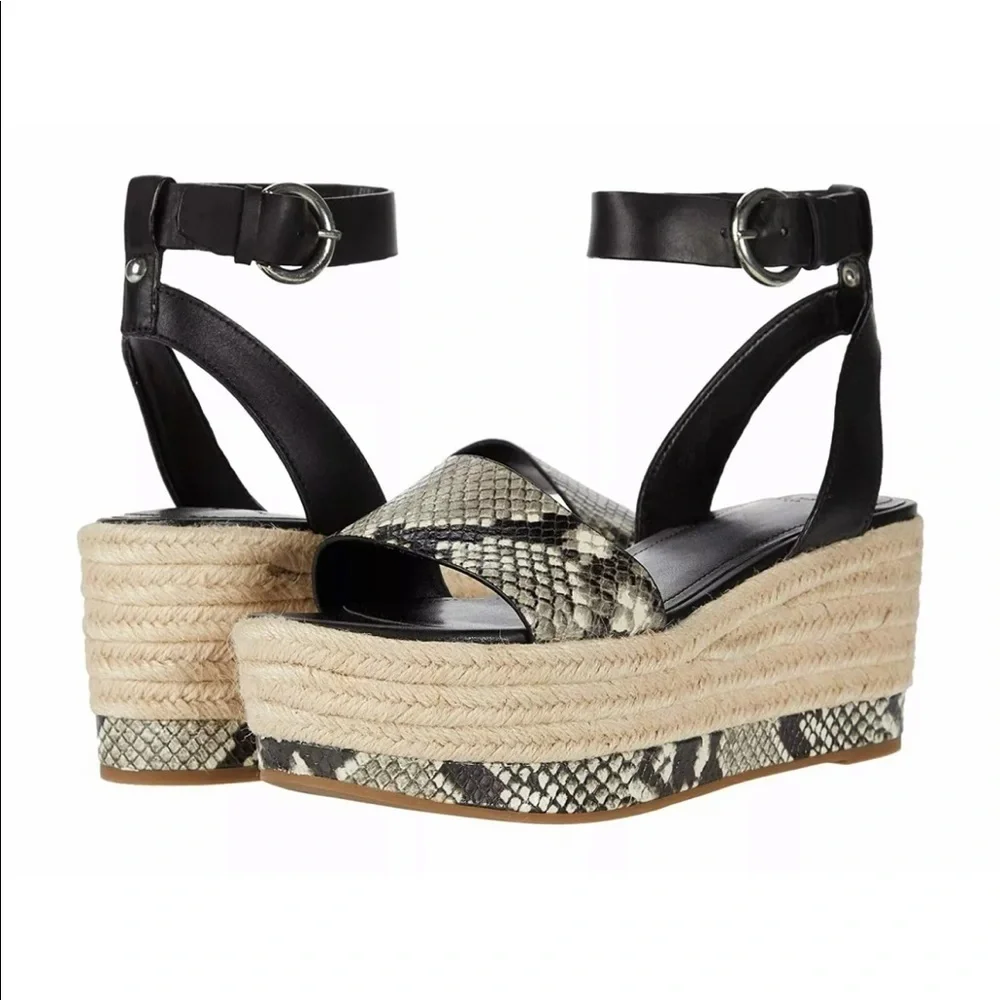 Marc Fisher LTD Gigli Platform Espadrille Leather Sandal